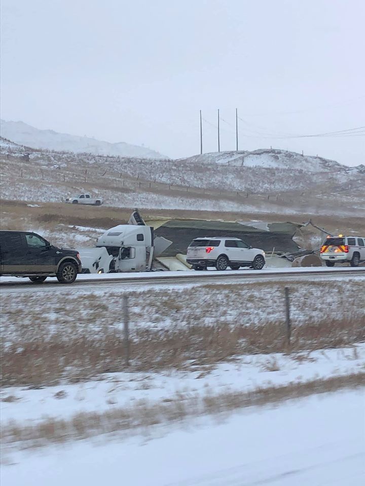 Bozeman Hill semi accident